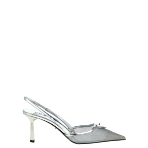 Prada �v���_ ���f�B�[�X �p���v�X�E�n�C�q�[�� 1I891NF0751ABLF0118 Triangle logo slingback Silver 36 36.5 37 37.5 38 38.5 39 39.5 40 41 �y���������E�֐ō��z