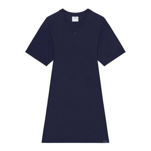 Courreges �N���[�W�� ���f�B�[�X �����s�[�X�E�h���X�E�I�[���C������ 125JRO537JS01077075 Ac Cotton Mini Dress Blue S M �y���������E�֐ō��z