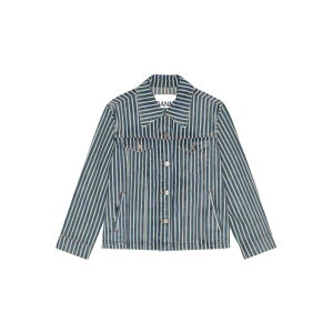 yyVC[OXӍՍő80%OFF+P2{~zGANNI Kj[ fB[X JWAWPbg J1745326 Light Stripe Denim Jacket Light Blue 38 36 34 yE֐ōz