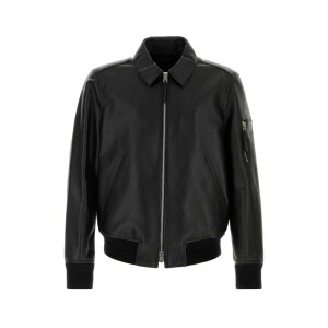 TOM FORD �g���t�H�[�h �����Y ���U�[&�t�@�[�W���P�b�g�E�R�[�g LBS086LMN035NAA Black leather jacket Black 50 48 52 54 56 �y���������E�֐ō��z