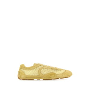 Prada �v���_ ���f�B�[�X �X�j�[�J�[ 1E247OFD0103D8CF0901 Yellow suede and mesh Montecarlo sneakers Yellow 35.5 36 36.5 37 37.5 38 38.5 39 40 41 �y���������E�֐ō��z
