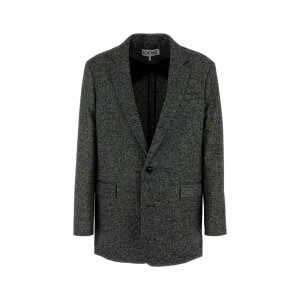 LOEWE ���G�x �����Y �u���U�[�E�W���P�b�g H526Y03WC1BLACKWHITE Two-tone wool blend blazer Multicoloured 50 52 �y���������E�֐ō��z