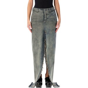 Rick Owens ���b�N �I�E�G���X ���f�B�[�X �X�J�[�g RO02E4393DWG76 Rick Owens Skirts Blue and green 26 27 28 29 �y���������E�֐ō��z