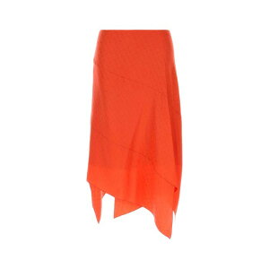 FENDI �t�F���f�B ���f�B�[�X �X�J�[�g FQ7657AUQGF1SAX Coral silk skirt Red 40 42 �y���������E�֐ō��z