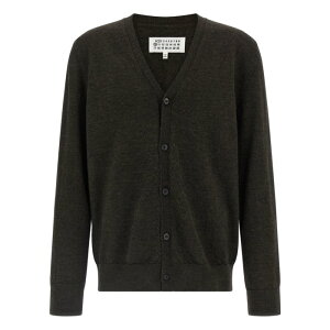 Maison Margiela メゾン マルジェラ メンズ ニット・セーター・カーディガン S50HP0027M13098144M Suede patch cardigan Brown L M XL S 【送料無料・関税込】