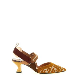 FENDI �t�F���f�B ���f�B�[�X �p���v�X�E�n�C�q�[�� 8J8900AWCXF1V8T 'Colibr?' slingback Brown EU34 EU35 EU36 EU37 EU38 EU39 EU40 EU41 EU42 EU43 36 37 38 39 �y���������E�֐ō��z