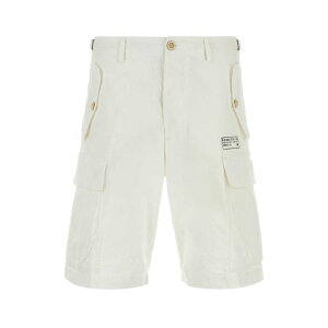 Dsquared2 �f�B�[�X�N�G�A�[�h �����Y �V���[�g�p���c S74MU0965S35175100 White stretch cotton Utility bermuda shorts White 46 48 50 52 �y���������E�֐ō��z