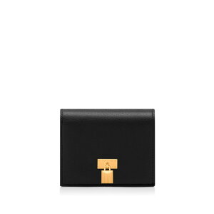 TOM FORD gtH[h fB[X zEJ[hP[X S0518LCL490G1N001 NATURAL GRAIN LEATHER PADLOCK COMPACT WALLET 1N001 BLACK onesize yE֐ōz