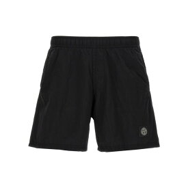 STONE ISLAND ストーンアイランド メンズ スイムウェア K2S15B100004S0043V0029 Logo patch swim shorts Black L M S XL 【送料無料・関税込】