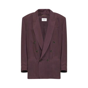 Saint Laurent �T�����[���� ���f�B�[�X �u���U�[�E�W���P�b�g 851026Y6J785060 Saint Laurent Jackets Bordeaux FR30 FR32 FR34 FR36 FR38 FR40 FR42 FR44 FR46 FR48 FR50 FR52 FR54 FR56 FR58 38 36 34 40 42 �y���������E�֐ō��z