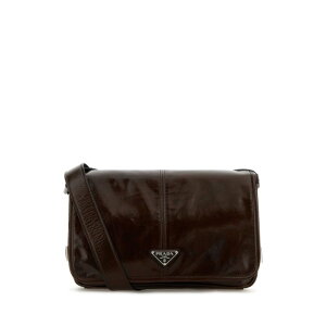 Prada �v���_ �����Y �n���h�o�b�O�E�V�����_�[�o�b�O 2VD0732CYRF01D6 Chocolate leather crossbody bag Brown onesize �y���������E�֐ō��z