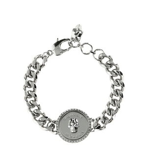 Alexander McQUEEN ALT_[E}bNC[ Y uXbg 813236J161N1021 'Sovereign Skull' bracelet Silver onesize yE֐ōz