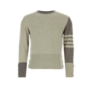 Thom Browne �g���E�u���E�� �����Y �j�b�g�E�Z�[�^�[�E�J�[�f�B�K�� MKA001F00011265 Two-tone cashmere sweater Multicoloured 3 4 5 1 2 �y���������E�֐ō��z