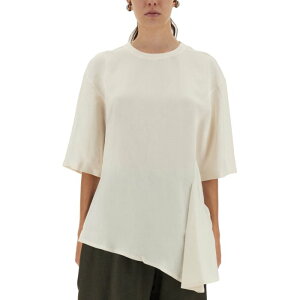 Studio Nicholson �X�^�W�I�j�R���\�� ���f�B�[�X T�V���c�E�J�b�g�\�[ VICHYSNW1709CHALK ASYMMETRICAL VICHY T-SHIRT WHITE 10 6 8 �y���������E�֐ō��z