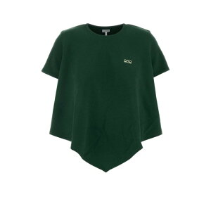 LOEWE ���G�x ���f�B�[�X T�V���c�E�J�b�g�\�[ S540Y22X87DARKGREEN Bottle green cotton blend t-shirt Green XS S M �y���������E�֐ō��z