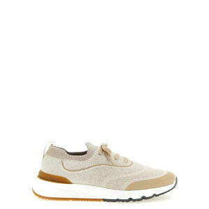 Brunello Cucinelli �u���l���E�N�`�l�� �����Y �X�j�[�J�[ MZUEHRO342CLC32 'Runners' sneakers Beige 40 41 42 43 44 45 39 46 47 �y���������E�֐ō��z