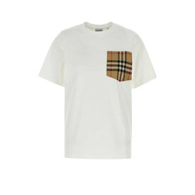 【楽天スーパーセール 最大80%OFF+P2倍~】Burberry バーバリー レディース Tシャツ・カットソー 8103971A1464 White cotton t-shirt White L M S XS XL 3XS 2XS 2XL 【送料無料・関税込】