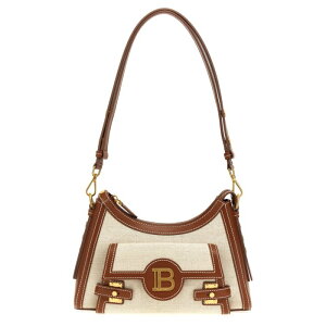Balmain �o���}�� ���f�B�[�X �n���h�o�b�O�E�V�����_�[�o�b�O DN1BT905TCFEGEM 'B-Buzz Hobo' shoulder bag Brown onesize �y���������E�֐ō��z
