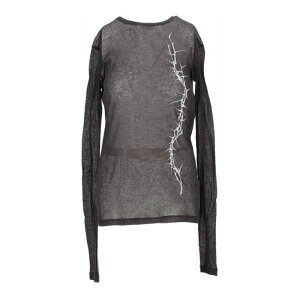Ann Demeulemeester �A���h�D�������X�e�[�� ���f�B�[�X T�V���c�E�J�b�g�\�[ B0012329FA434099 Fiene Slim Fit Long Sleeve T-Shirt Print Black XS �y���������E�֐ō��z