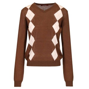 Max Mara Studio �}�b�N�X�}�[�� �X�e���f�B�I ���f�B�[�X �j�b�g�E�Z�[�^�[�E�J�[�f�B�K�� 2616361011600031016 Wool and silk sweater Multicolor 3XL 4XL 5XL L M S XL XS 2XL 2XS �y���������E�֐ō��z