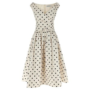 self-portrait �Z���t�E�|�[�g���C�g ���f�B�[�X �����s�[�X�E�h���X�E�I�[���C������ RS26209MCCREAM 'Cream Polka Dot Cotton Midi' dress White/Black UK6 UK8 UK10 UK12 UK14 UK0 UK2 UK4 UK16 UK18 UK20 UK22 UK24 10 12 14 8 6 �y��