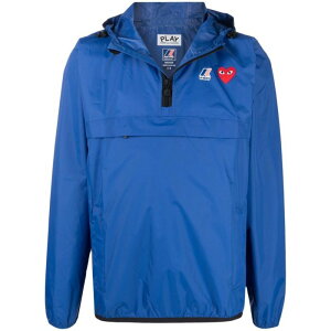 PLAY Comme Des Garcons �v���C �R���f�M�����\�� �����Y �J�W���A���W���P�b�g P1J502BLUE X K-WAY UNISEX LEON HALF ZIP JACKET BLUE M L XL 2XL �y���������E�֐ō��z