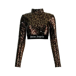 Palm Angels �p�[���G���W�F���X ���f�B�[�X T�V���c�E�J�b�g�\�[ PWAB038F23FAB0016010 Embellished polyester top Printed S M XS �y���������E�֐ō��z