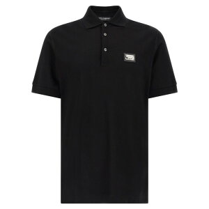 Dolce & Gabbana �h���`�F�K�b�o�[�i �����Y �|���V���c G8PL4TG7P1DN0000 Logo plate polo shirt Black IT48 IT50 IT52 IT54 IT56 IT58 IT46 IT60 48 50 52 54 46 56 58 �y���������E�֐ō��z