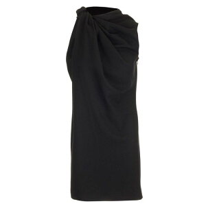 Alexander McQUEEN �A���L�T���_�[�E�}�b�N�C�[�� ���f�B�[�X �����s�[�X�E�h���X�E�I�[���C������ 814681QJAES1000 Black wool crepe mini dress Black IT38 IT42 IT34 IT36 IT40 IT44 IT46 IT48 IT50 IT52 IT54 40 42 38 44 �y����