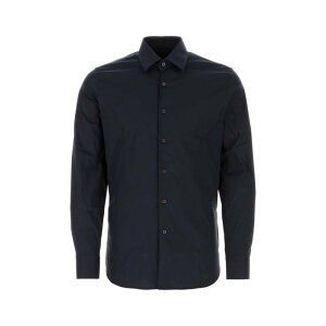 Prada �v���_ �����Y �V���c�E�u���E�X UCM608SOOO10HTF0008 Blue stretch poplin shirt Blue 38 39 40 41 42 43 44 �y���������E�֐ō��z