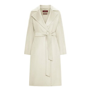 Max Mara Studio �}�b�N�X�}�[�� �X�e���f�B�I ���f�B�[�X �R�[�g 2616011011600003 CASHMERE COAT WITH BELT White IT38 IT40 IT42 IT44 38 40 42 �y���������E�֐ō��z