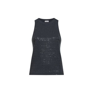 Brunello Cucinelli �u���l���E�N�`�l�� ���f�B�[�X �^���N�g�b�v�E�L���~�\�[�� M0T18HK500C4224 Brunello Cucinelli Top Blu L M S �y���������E�֐ō��z