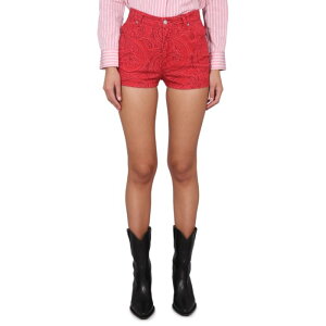 ETRO �G�g�� ���f�B�[�X �V���[�g�p���c 1352196390600 PAISLEY PRINT SHORTS RED 27 25 26 �y���������E�֐ō��z