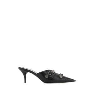 Balenciaga oVAK fB[X T_ 714253WAD4E1081 Black leather Cagole mules Black 35 35.5 36 36.5 37 37.5 38 38.5 39 40 yE֐ōz