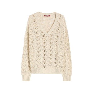 Max Mara Studio �}�b�N�X�}�[�� �X�e���f�B�I ���f�B�[�X �j�b�g�E�Z�[�^�[�E�J�[�f�B�K�� 2616361032600MSTFELINO002 Max Mara Studio Sweaters Beige Light and natural L M S �y���������E�֐ō��z
