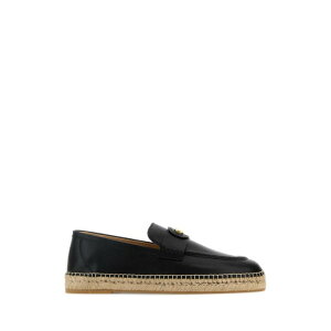 Valentino Garavani ���@�����e�B�m �����Y ���[�t�@�[ 8Y2S0K00UDX0NO Black leather VLogo espadrilles Black 40 41 42 43 44 45 �y���������E�֐ō��z