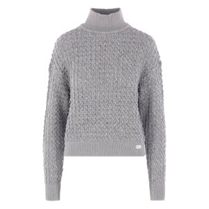 Elisabetta Franchi �G���U�x�b�^ �t�����L ���f�B�[�X �j�b�g�E�Z�[�^�[�E�J�[�f�B�K�� MK20Q56E2431 BOUCLE MOCK NECK SWEATER WITH SEQUINS 431 GRIGIO MELANGE 40 42 44 �y���������E�֐ō��z