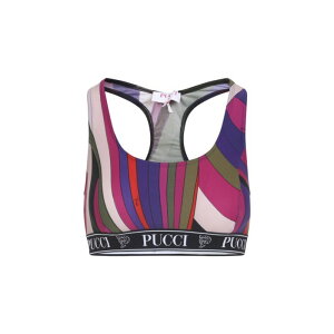 Emilio Pucci �G�~���I�v�b�` ���f�B�[�X �^���N�g�b�v�E�L���~�\�[�� 5UTP565U755011 'Iride' sporty top Multicolor XS S M L �y���������E�֐ō��z