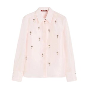 Max Mara Studio �}�b�N�X�}�[�� �X�e���f�B�I ���f�B�[�X �V���c�E�u���E�X 2616261013600009 Max Mara Studio Shirts Pink Light and natural 40 42 44 �y���������E�֐ō��z