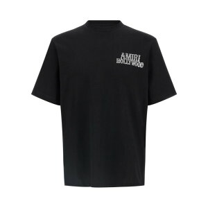 AMIRI �A�~�� �����Y T�V���c�E�J�b�g�\�[ AMTOJR1035001 'Hollywood Tee' T-shirt Black L M S XL �y���������E�֐ō��z