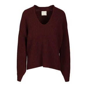 forte_forte �t�H���e �t�H���e ���f�B�[�X �j�b�g�E�Z�[�^�[�E�J�[�f�B�K�� 14436F48M2510 Wool And Cashmere Sweater Dark Red 2 �y���������E�֐ō��z