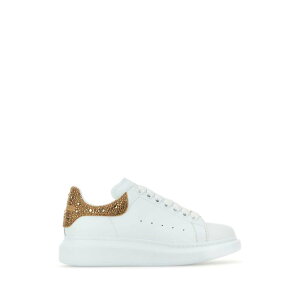 Alexander McQUEEN ALT_[E}bNC[ fB[X Xj[J[ 666407WIAE79170 White leather sneakers with embellished suede heel White 36 36.5 37 37.5 38 39 40 yE֐ōz