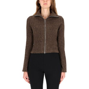 OUR LEGACY �A���[���K�V�[ ���f�B�[�X �j�b�g�E�Z�[�^�[�E�J�[�f�B�K�� W4256SBBROWNSPARSEBUCKLEWEAVE SHIRT WITH ZIP. BROWN 34 36 �y���������E�֐ō��z