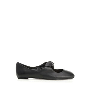 Alexander McQUEEN �A���L�T���_�[�E�}�b�N�C�[�� ���f�B�[�X �t���b�g�V���[�Y 814287WHACO1000 Black leather ballerina shoes Black 371/2 381/2 EU34 EU35 EU36 EU37 EU38 EU39 EU40 EU41 EU42 40 38.5 39 37.5 38 36 37 41 39.5 �y������