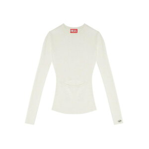 Diesel �f�B�[�[�� ���f�B�[�X �j�b�g�E�Z�[�^�[�E�J�[�f�B�K�� A111770BMAIM195 Sweater White M S �y���������E�֐ō��z