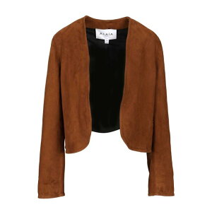 ALAIA �A���C�A ���f�B�[�X ���U�[&�t�@�[�W���P�b�g�E�R�[�g AA9V1121L017B701 Short suede blazer Brown FR30 FR32 FR34 FR36 FR38 FR40 FR42 FR44 FR46 FR48 FR50 FR52 FR54 FR56 FR58 38 36 �y���������E�֐ō��z