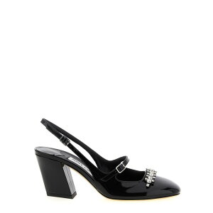 JIMMY CHOO �W�~�[ �`���E ���f�B�[�X �p���v�X�E�n�C�q�[�� BELINDASB70PATBLACK 'Belinda' slingback Black 36 36.5 37 37.5 38 38.5 39 �y���������E�֐ō��z