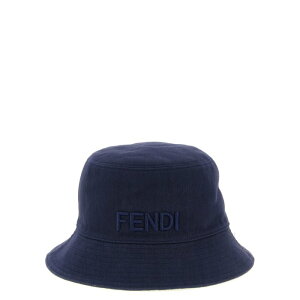 FENDI �t�F���f�B ���f�B�[�X �X�q FXQ977AVGLF0RU7 Reversible denim bucket hat Blue M S �y���������E�֐ō��z