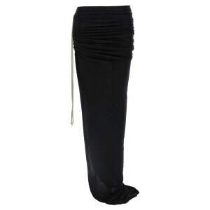 Rick Owens ���b�N �I�E�G���X ���f�B�[�X �X�J�[�g RP02E4359JR09 'Edfu' skirt Black IT38 IT40 IT42 38 40 42 �y���������E�֐ō��z