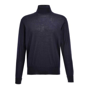 PT TORINO �s�[�e�B�[�E�g���m �����Y �j�b�g�E�Z�[�^�[�E�J�[�f�B�K�� TL4SDV010GEG07MG0360 Merino turtleneck sweater Blue 48 �y���������E�֐ō��z
